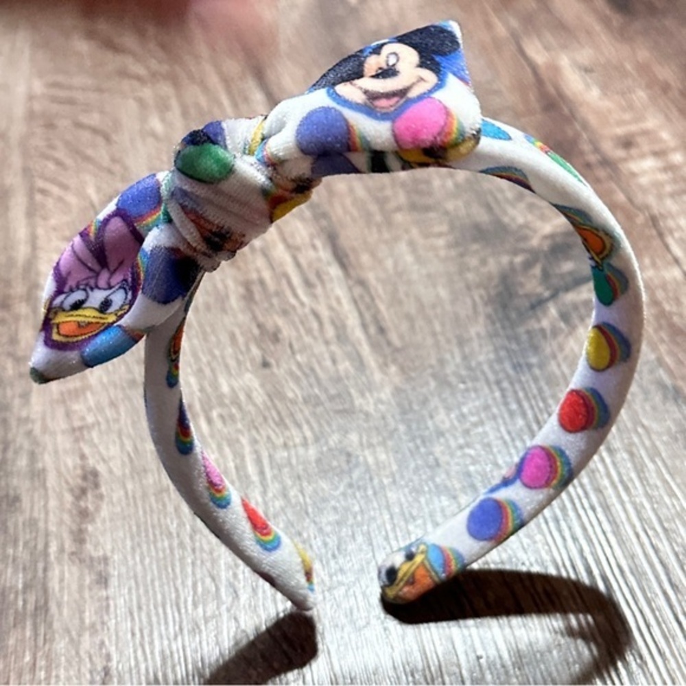 Knots to bear Mickey Mouse Minnie‎ Mouse headband with bow used good condition